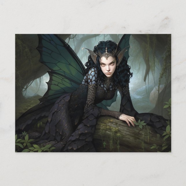 Postal Dark Fairy Fantasy Art (Anverso)