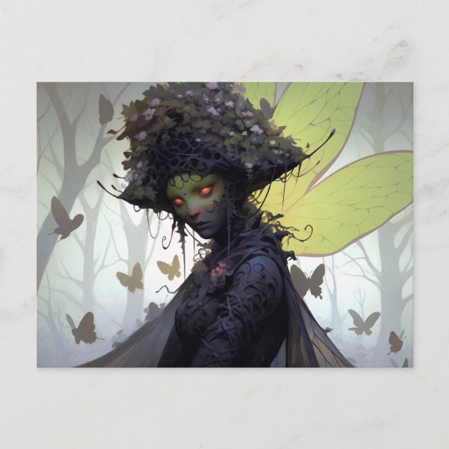 Postal Dark Fairy Fantasy Art (Anverso)