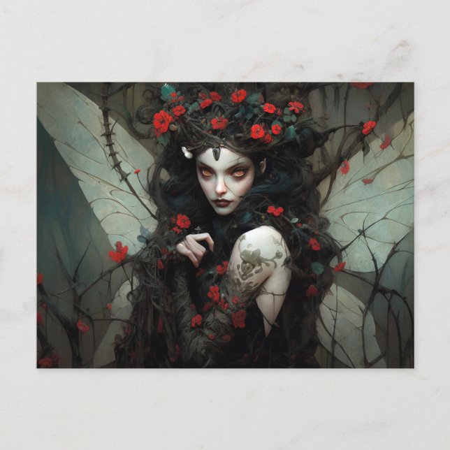 Postal Dark Fairy Fantasy Art (Anverso)