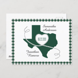 Postal Dark Green Texas Curling Ribbon Save the Date