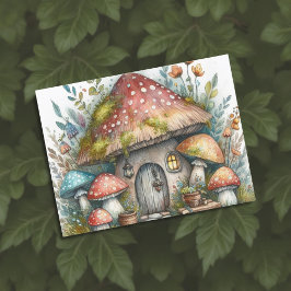 Postal Dark Mushroom Cottagewitch Folklore Whimsical