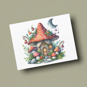 Postal Dark Mushroom Cottagewitch Folklore Whimsical