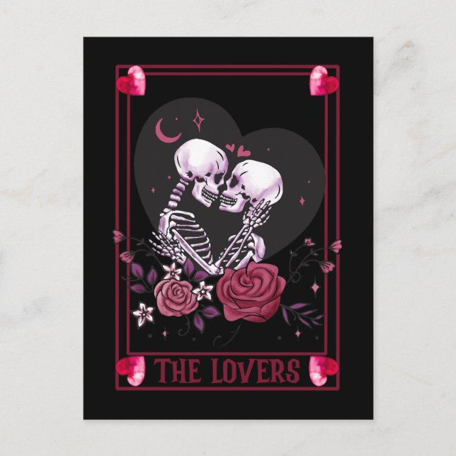 Postal Dark Romantic Valloween Valentine (Anverso)