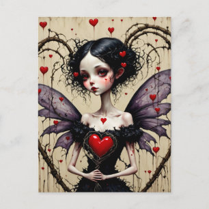 Postal Dark Valentine Fairy