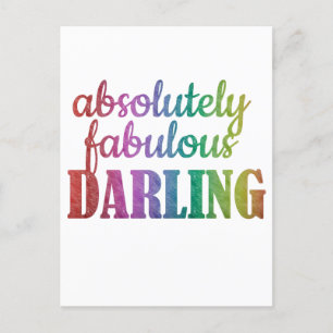POSTAL DARLING ABSOLUTAMENTE FABULOSO - FABULOSO - OSCURO