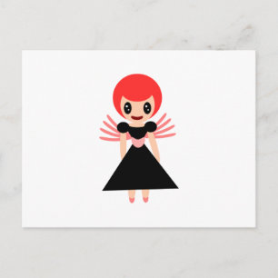 Postal Darling Fairy 72 con cabello rojo