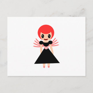 Postal Darling Fairy 72 con cabello rojo
