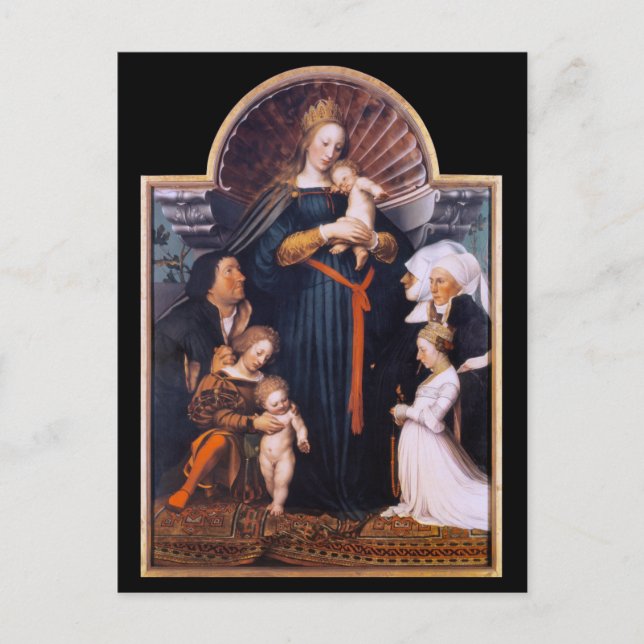 Postal Darmstadt Madonna, Holbein, el joven (Anverso)