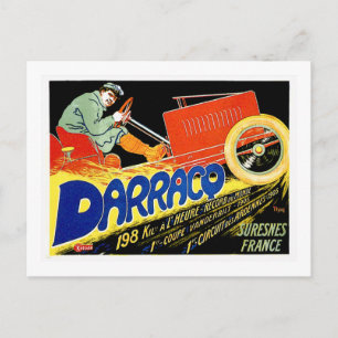 Postal Darracq ~ Anuncio francés de coches de motor