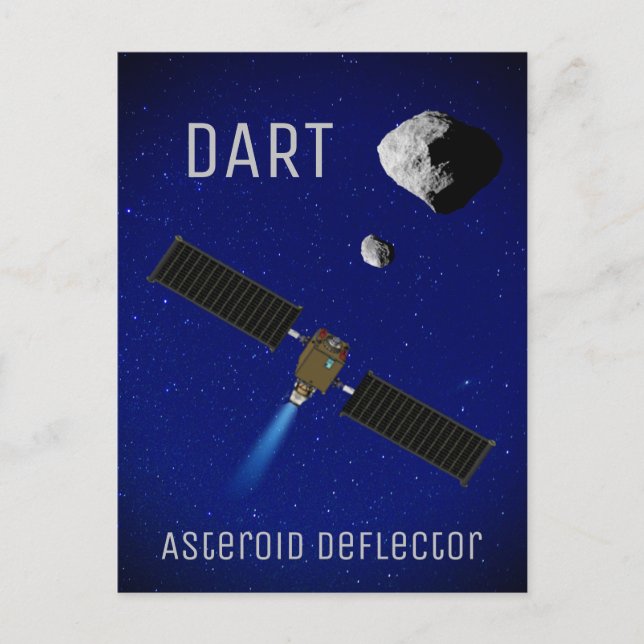Postal DART Asteroide Deflectando la nave espacial (Anverso)