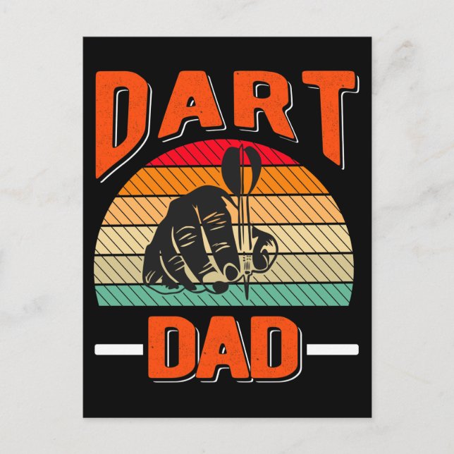 Postal Dart Dad Dartboard Fathers Day (Anverso)