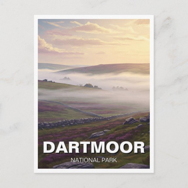 Postal Dartmoor Parque Nacional Misty Travel (Anverso)