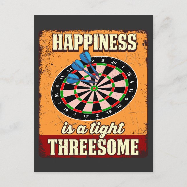 Postal Darts 180 Threesome Happiness Pub Sport Lover (Anverso)