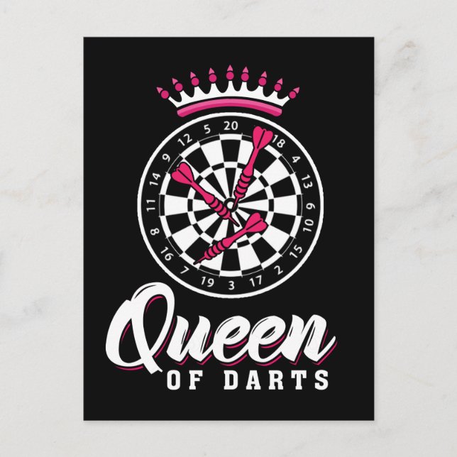 Postal Darts Queen Dartboard Chica Dart Player (Anverso)
