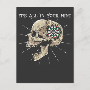 Postal Darts Skeleton Dartboard Skull Ilustracion