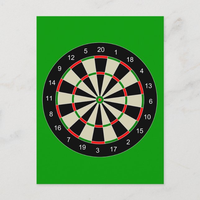 Postal darttarget_Vector_Clipart DARTS DARTBOARD TARGET (Anverso)