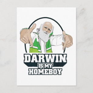Postal Darwin Es Mi Homeboy (Color Completo)