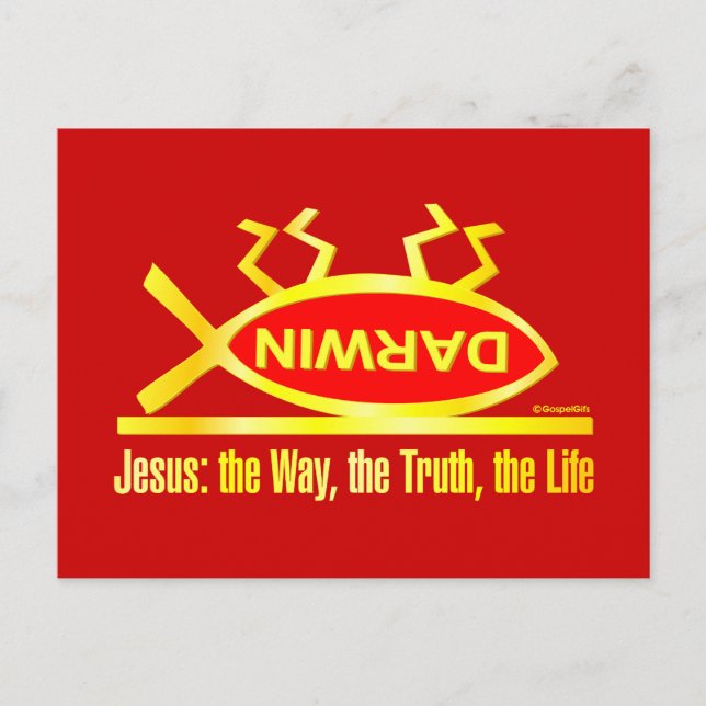 Postal Darwin está muerto (Anverso)