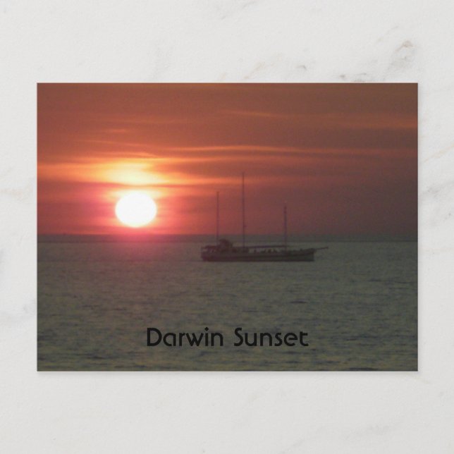 Postal Darwin Sunset (Anverso)
