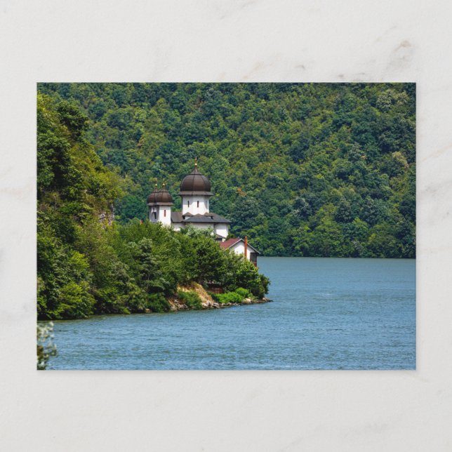 Postal Das Mraconia Kloster an der Donau in Rumänien (Anverso)
