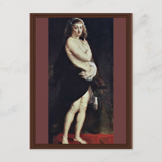 Postal Das Pelzchen (Retrato De Hélène Fourment) Por Rube (Anverso)