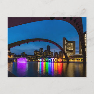 Postal Das Stadtzentrum von Toronto bei Nacht Postkarte
