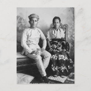 Postal Dato Mandi y su esposa - Filipinas