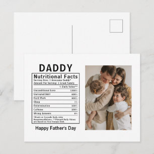 Postal Datos Nutricionales Personalizados del Día del Pad