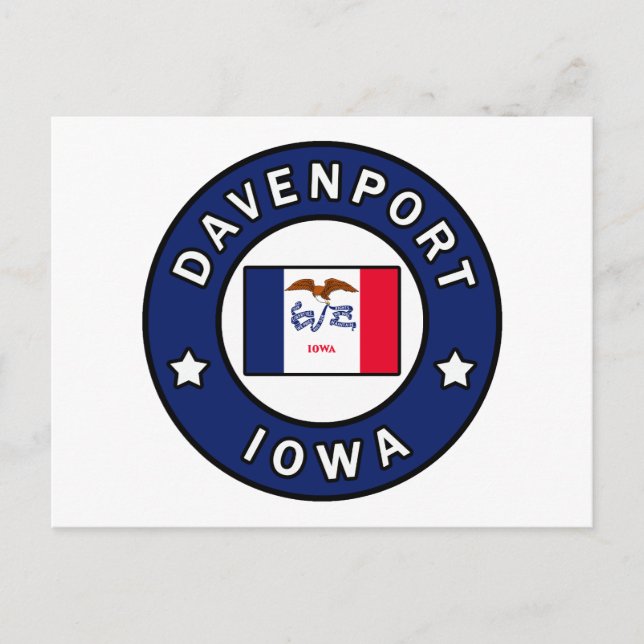 Postal Davenport Iowa (Anverso)