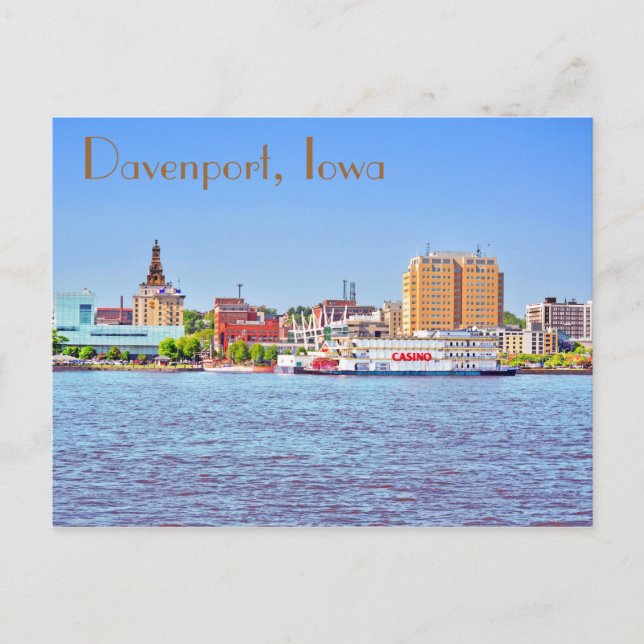 Postal Davenport, Iowa, EE.UU. (Anverso)