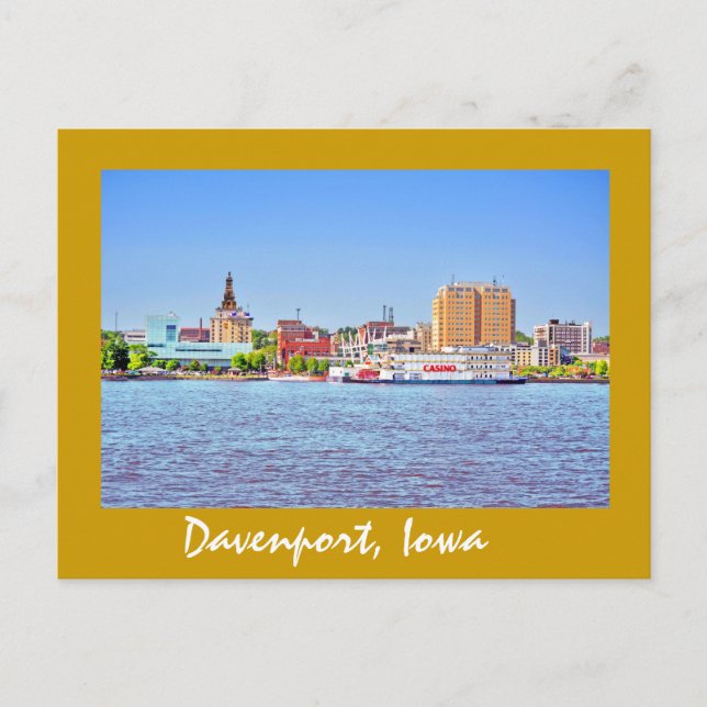 Postal Davenport, Iowa, EE.UU. (Anverso)