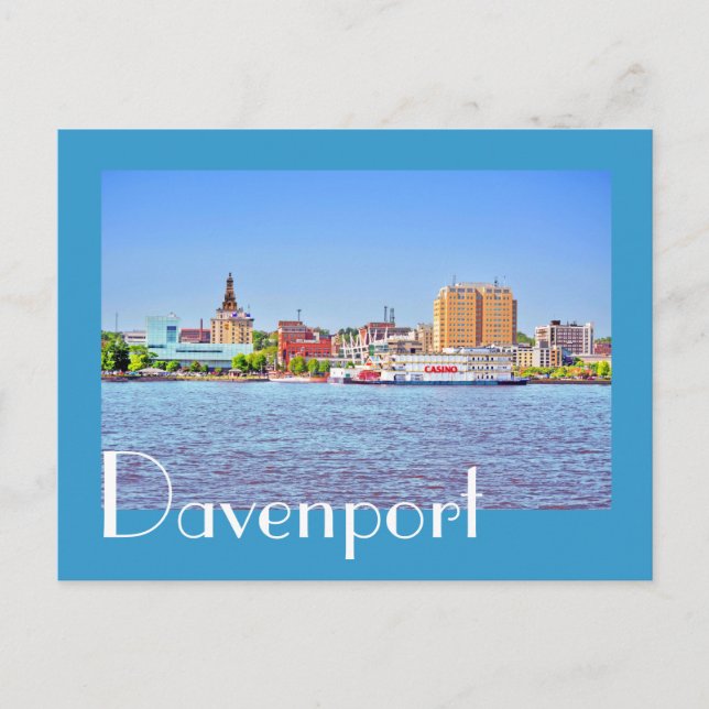 Postal Davenport, Iowa, EE.UU. (Anverso)