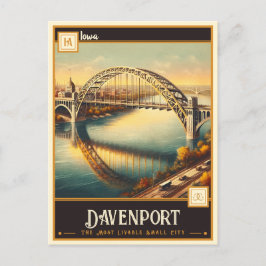 Postal Davenport, Iowa | Vintage