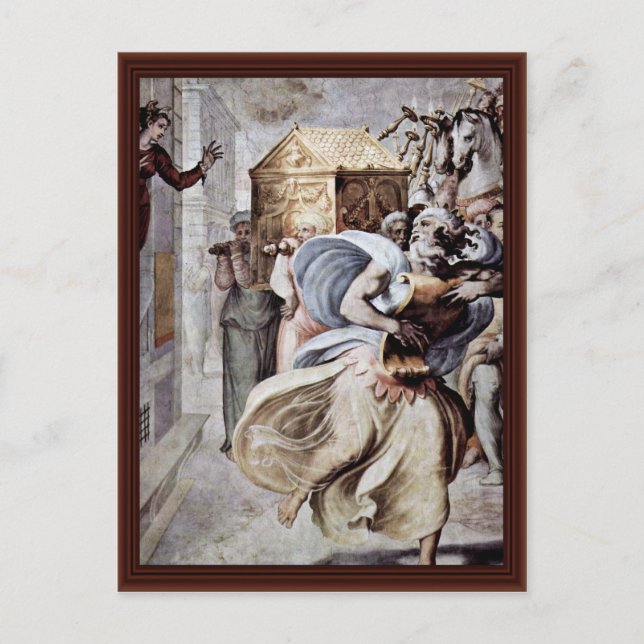 Postal David Bailando Antes Del Sagrado Arca (Arca) (Anverso)