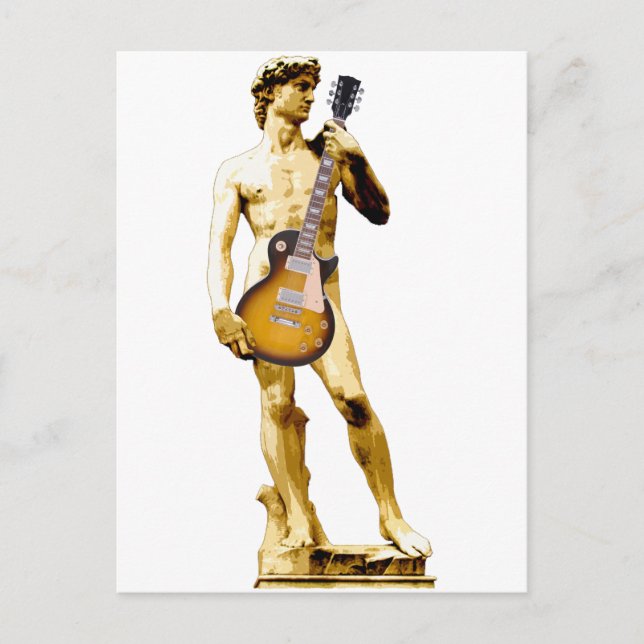 Postal David con la guitarra (Anverso)