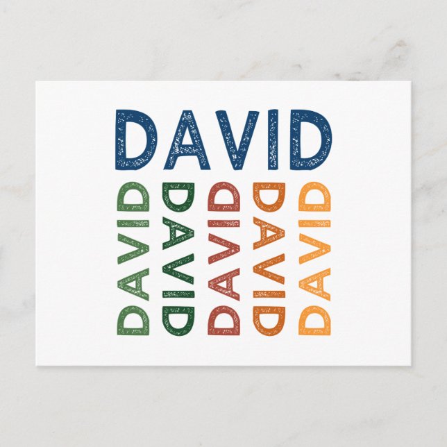 Postal David Cute Colorful (Anverso)