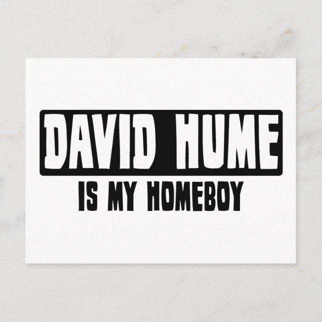 Postal David Hume es mi Homeboy (Anverso)