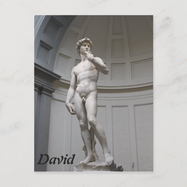 Postal David por Michelangelo- Florencia (Anverso)