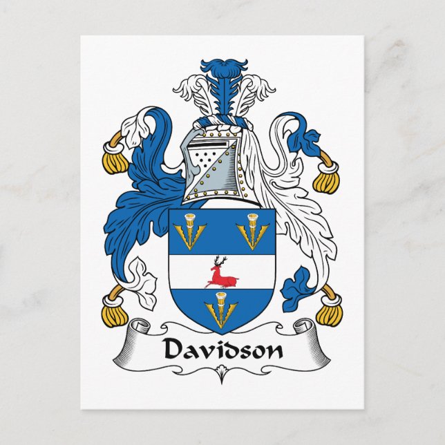 Postal Davidson Family Crest (Anverso)
