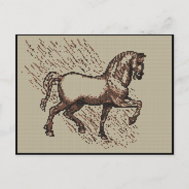 POSTAL DAVINCI HORSE (Anverso)