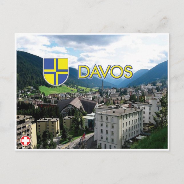 Postal Davos - Postcard de Suiza (Anverso)