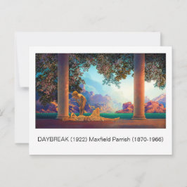Postal DAYBREAK Maxfield Parrish 1922 ... 2025