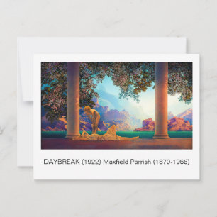 Postal DAYBREAK Maxfield Parrish 1922 ... 2025