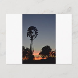 POSTAL DAYBREAK Y WINDMILL RURAL QUEENSLAND AUSTRALIA