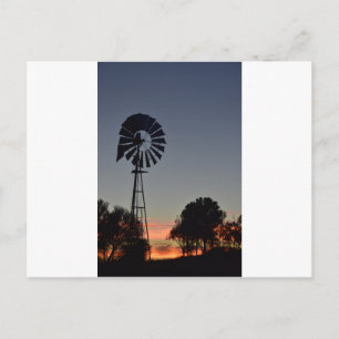 POSTAL DAYBREAK Y WINDMILL RURAL QUEENSLAND AUSTRALIA