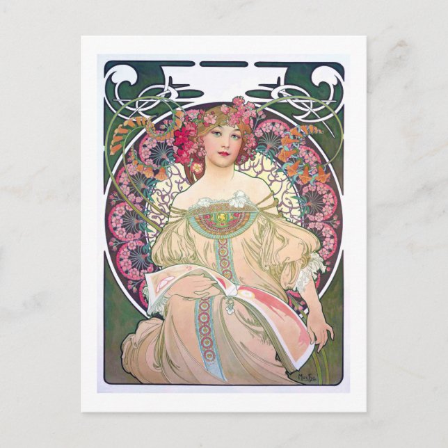 Postal Daydream (Primavera), Mucha (Anverso)