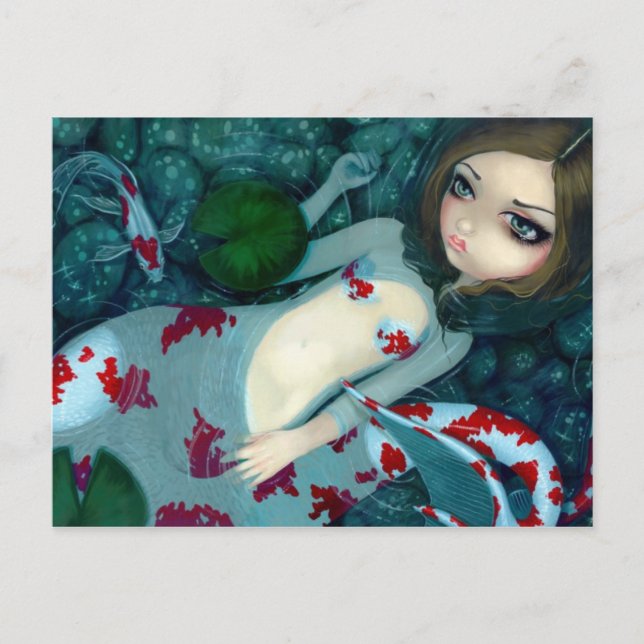 Postal "Daydreaming Koi Mermaid" (Anverso)