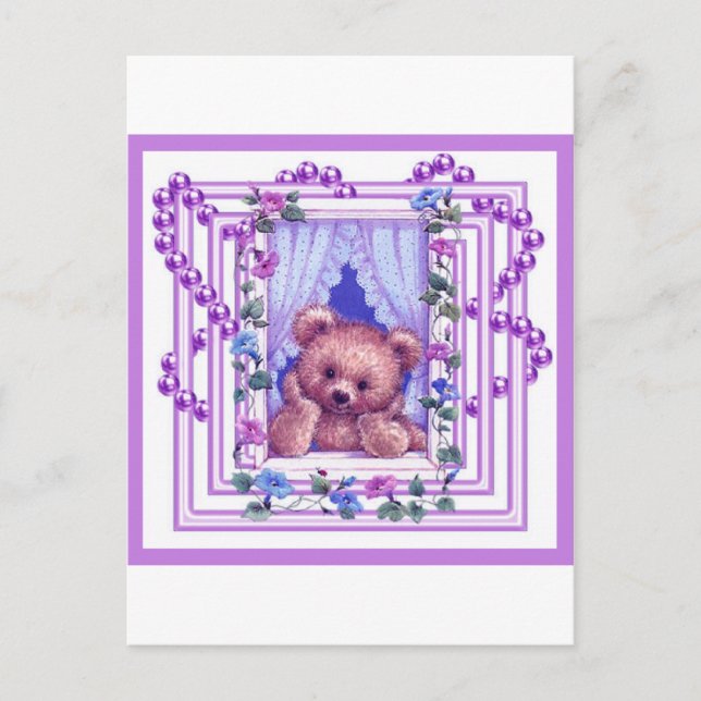 Postal Daydreaming Teddy Bear (Anverso)