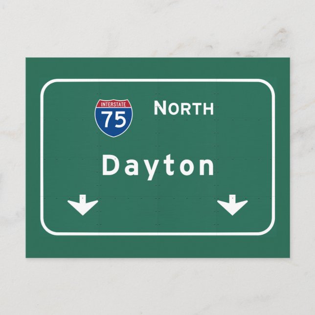 Postal Dayton Ohio oh autopista interestatal Freeway : (Anverso)