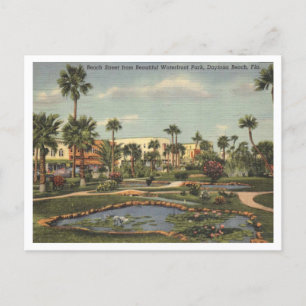 Postal Daytona Beach FL, Beach Street View, 1950 Inspirac